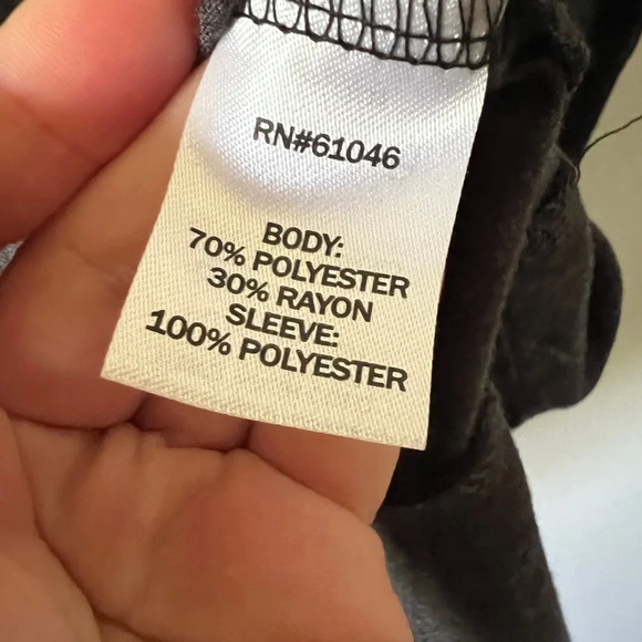 Vanity Rhinestone Sheer Sleeve Raglan Top- Small - Picture 4 of 5